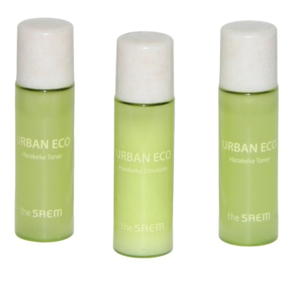 theSAEM URBAN ECO Harakeke Toner and Emulsion 3pc Lot Korean Skincare